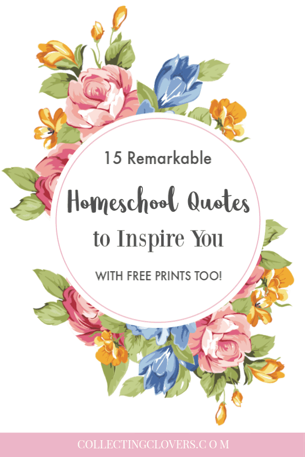 15 Remarkable Homeschool Quotes to Inspire You | #homeschool #homeschoolquotes #homeschoolinspiration

When you need inspiration in your homeschool a good quote can provide the inspiration and comfort you need. | #homeschool #homeschoolquotes #homeschoolinspiration