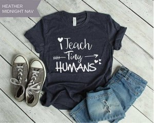 teach tiny humans t-shirt gift for homeschool moms