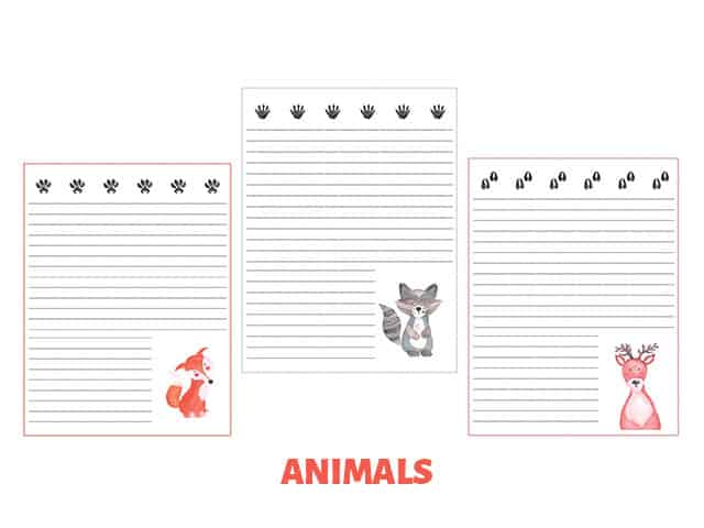 animals writing pages freebie for reluctant writers