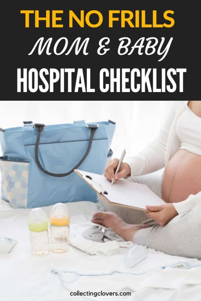the no frills mom and baby hospital checklist