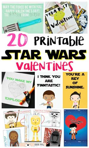 20 star wars valentine printables